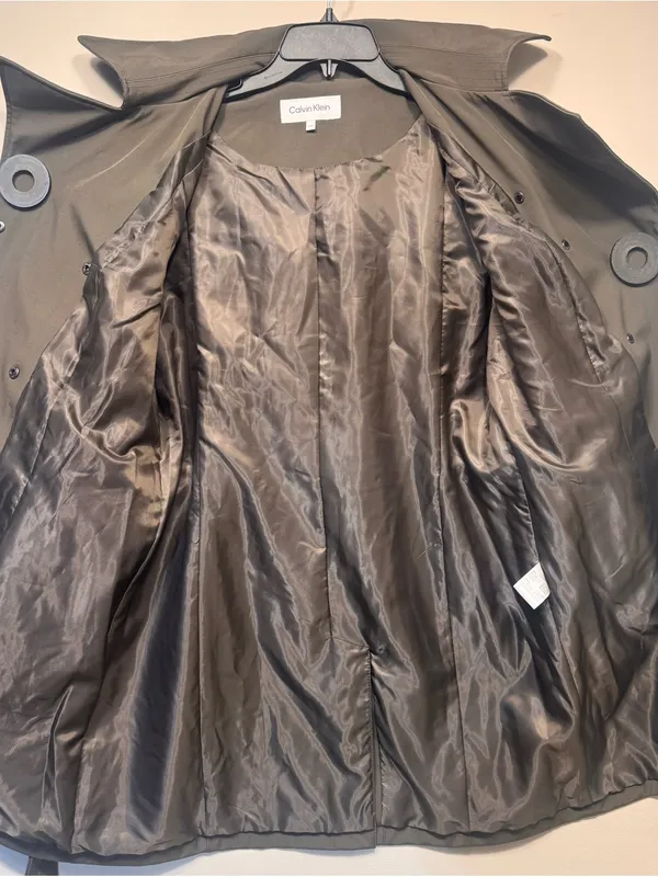 Calvin Klein ladies trench coat  size large - Image 4
