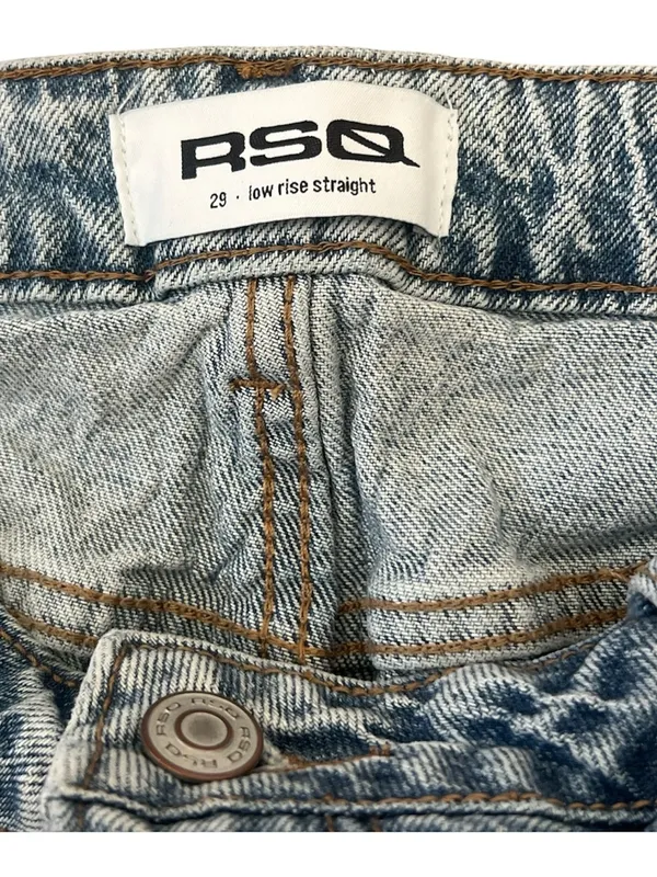 RSQ Women's Low Rise Straight lLeg Jeans - Light Blue Wash Size 29 - Image 6