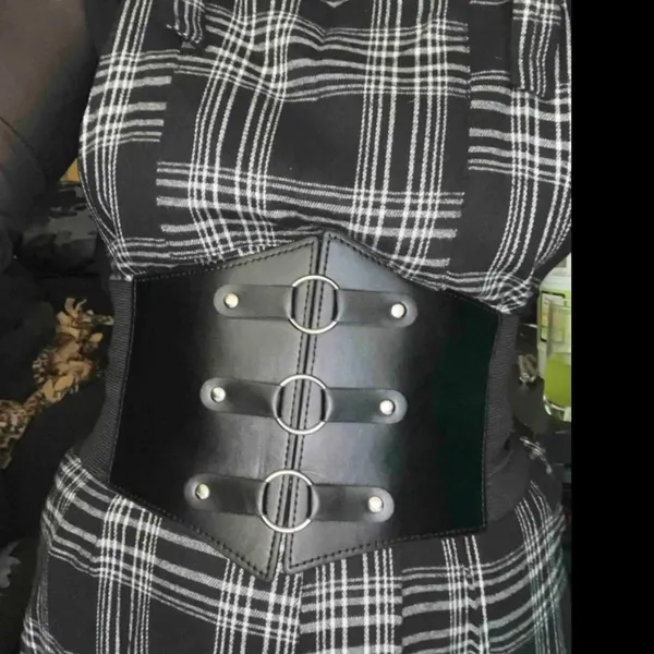 Black O Ring Corset Belt New - Image 10