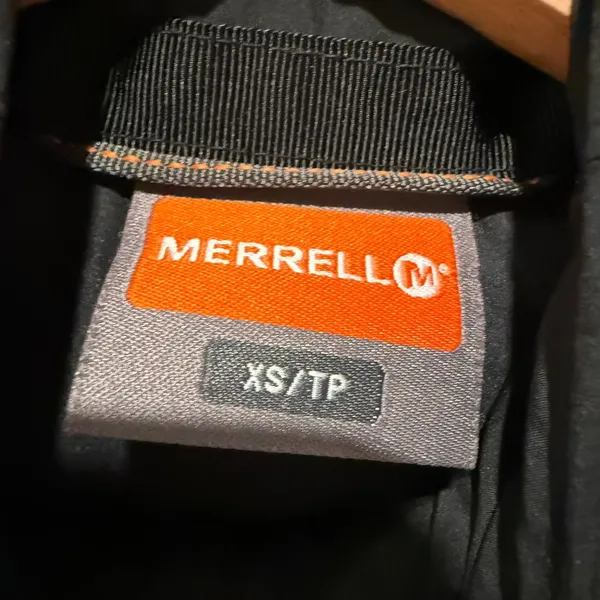Merrell Goose Down Puffer Jacket Womens XS Black Full Zip Coat Gorpcore Outdoor - Image 3