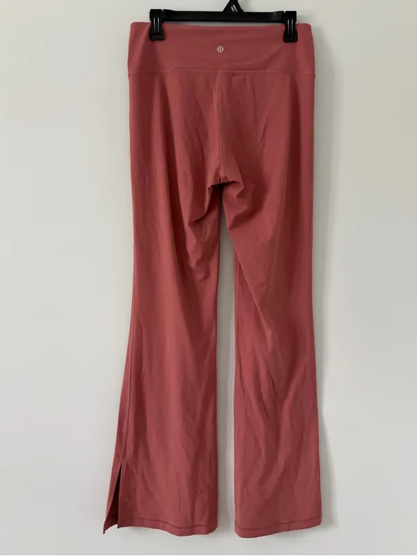 Lululemon Groove Super High Rise Split Hem Flare Yoga Leggings Brier Rose 1 - Image 5