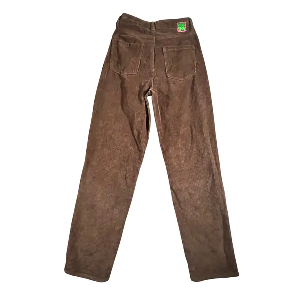Empyre Tori Corduroy Pants Women 2 Brown Straight Leg Skate Streetwear Cotton - Image 3