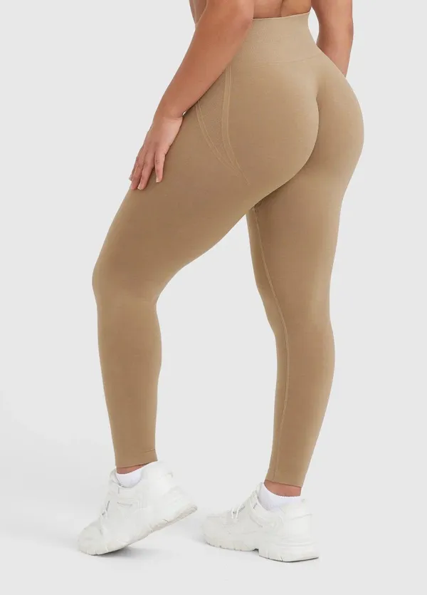 Oner Active EFFORTLESS SEAMLESS LEGGINGS Color: Dune Brown - Image 2