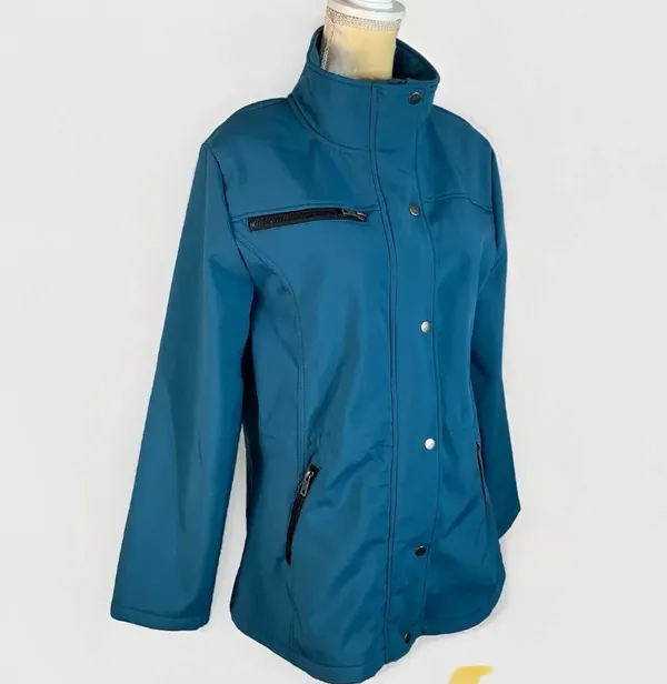 Big Chill Freestyle teal jacket size XL womens full zip - Image 6