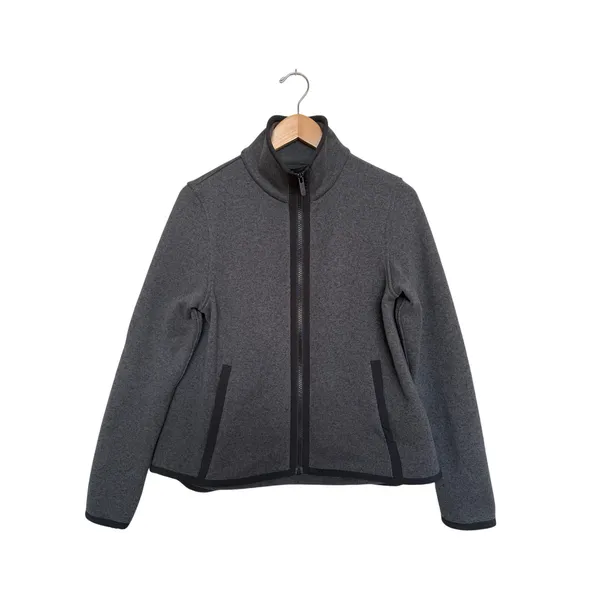 Lululemon Its Fleecing Cold Zip Up Jacket Women’s Sz 6 Heathered Black Fleece - Image 3