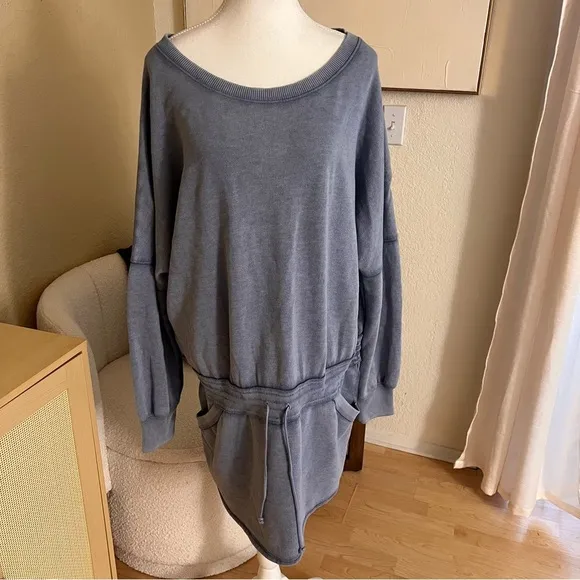 FREE PEOPLE‎ MOVEMENT Isley Tunic Oversized In blue Size Small - Image 4