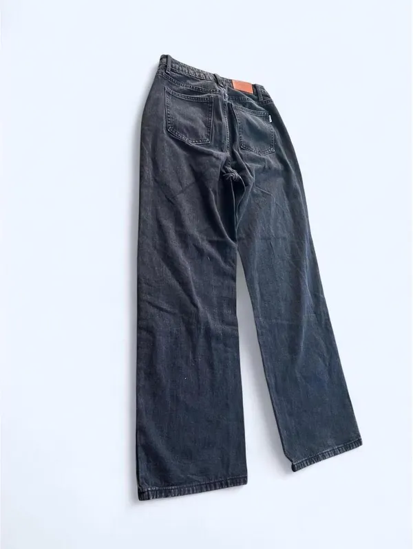 HD in Paris Y2K black wide leg jeans soft grunge baggy denim Size Small 🖤 - Image 7