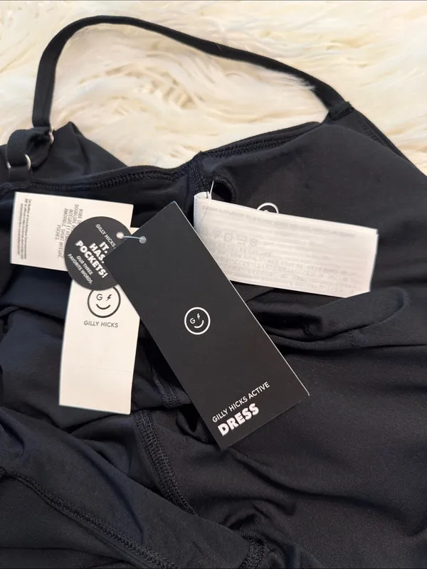 GILY HICKS Black Active Dress with Thin Straps adjustable brand new size L - Image 8