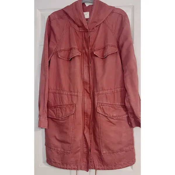 Ann Taylor burnt orange Jacket / Coat Women's size XS Knee Length Hood - Image 2