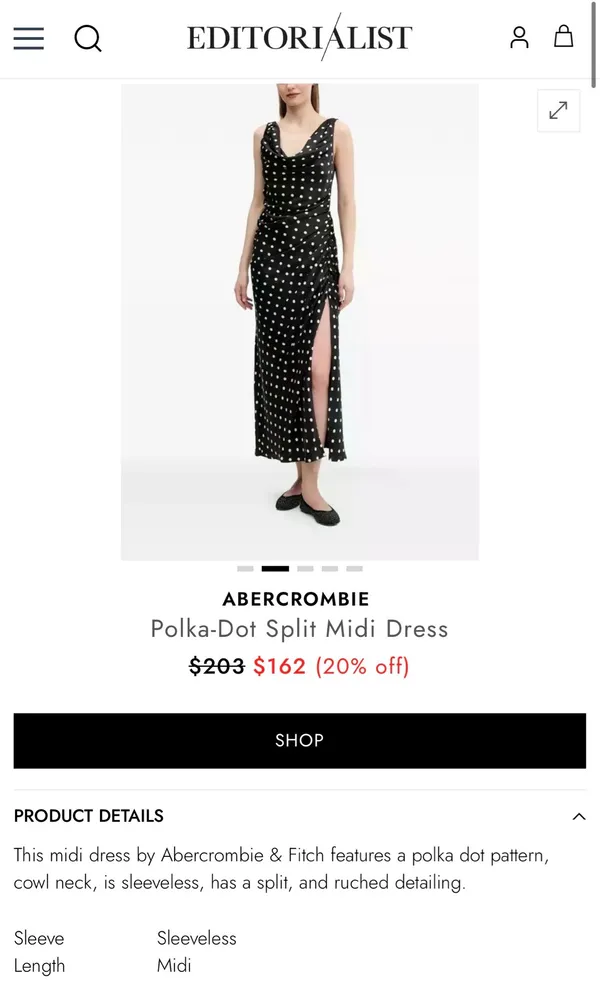 Abercrombie Dress Midi Satin - Image 4