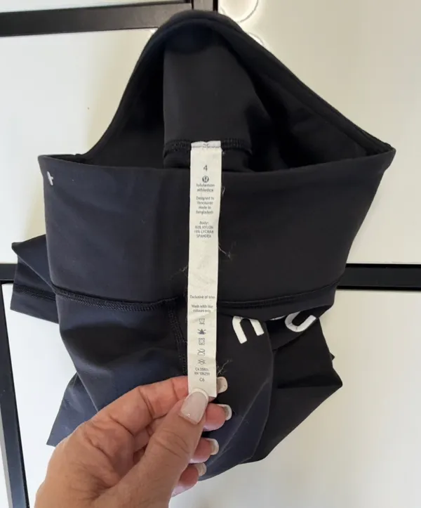Lululemon Wunder Under Leggings Size 4 Black Custom MoPub Logo Full Length - Image 9