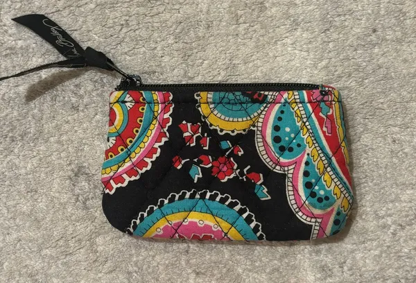 Vera Bradley Mini Paisley/ Floral Crossbody Purse And Matching Coin Purse - Image 6