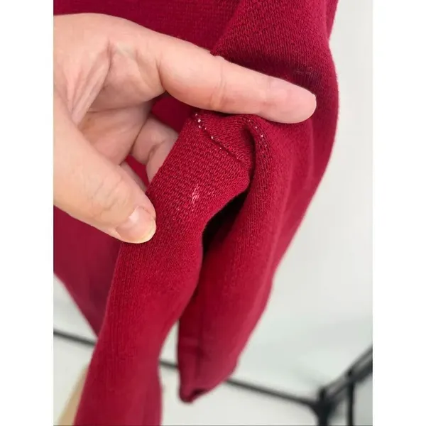 Eddie Bauer Sport Snowflake Full Zip Sweater Jacket XL Red - Image 6