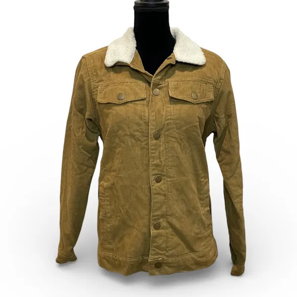 Brooklyn Cloth Corduroy Bomber Jacket with a Faux Shearling Lining - Image 2
