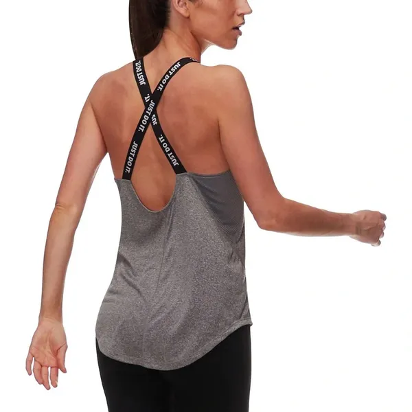 Nike Women’s Gray Dri-Fit Elastika Athletic Workout Fitness Gym Tank Sport M - Image 2