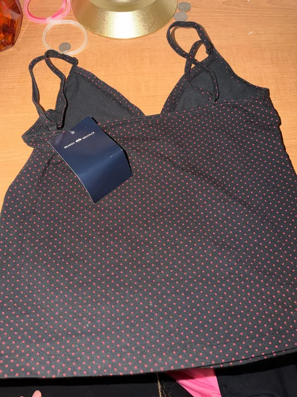 Brandy Melville Black Polka Dot Top - Image 2