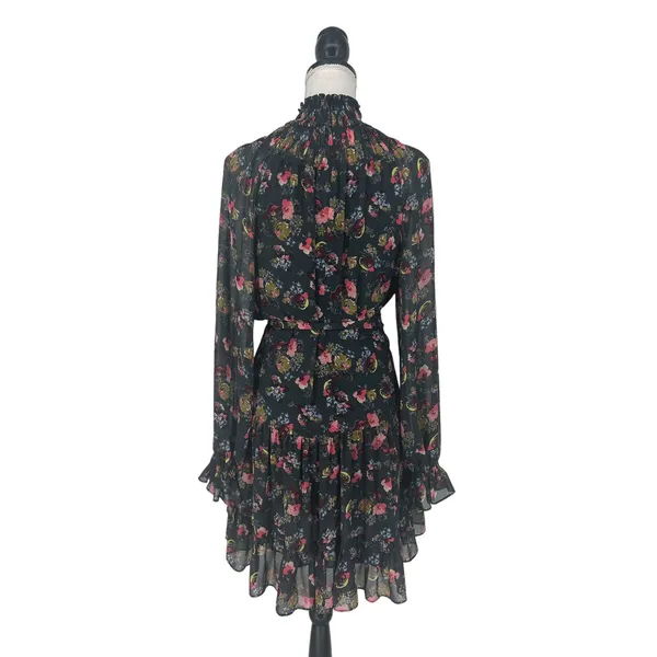 Cinq à‎ Sept Daija Belted Tiered Floral Print Chiffon Mini Dress - Image 10