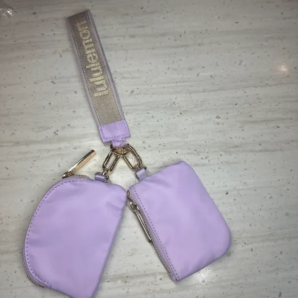 Lululemon Dual Pouch Wristlet Purple - Image 3