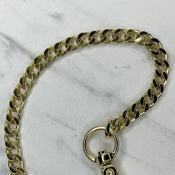 Gold Tone Flat Chain Link Purse Handbag Replacement Strap 46" ✨ - Image 11