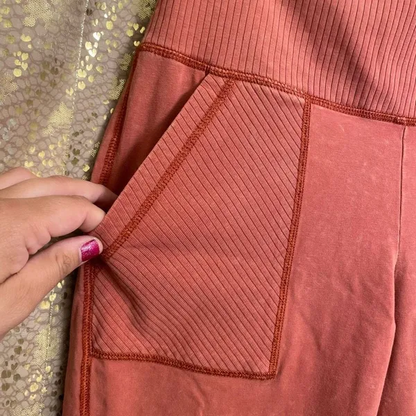 Aerie Burnt Orange Play Chill Move Jogger Leggings, Large - Image 3