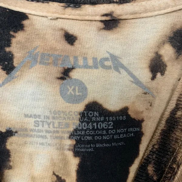 Metallica Bleach Dye T-Shirt - Image 5