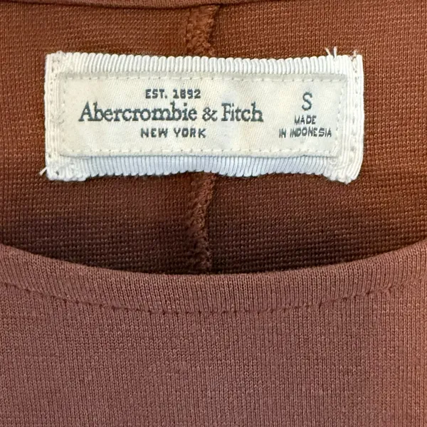 Abercrombie & Fitch Shirt Dress Long Sleeve Mini Dress Sz Small Tan Brown - Image 8