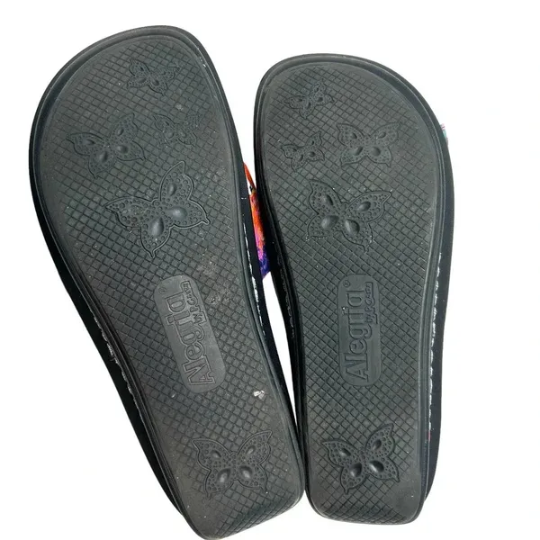 Alegria Fiona Slide Sandals Strap Leather Floral Multicolor Size 38 US 8 - 8.5‎ - Image 9