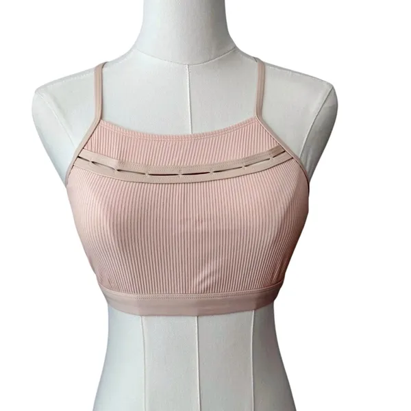 Body Glove Pink Halter Bralette Adj Strap Butter soft SMALL Athletic Leisure - Image 2