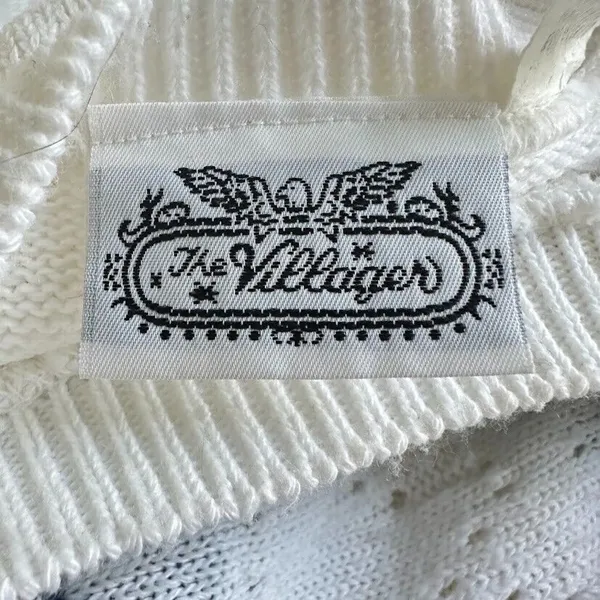 Vintage Villager Floral Knit Short Sleeve Sweater Medium‎ Cottagecore Feminine - Image 6