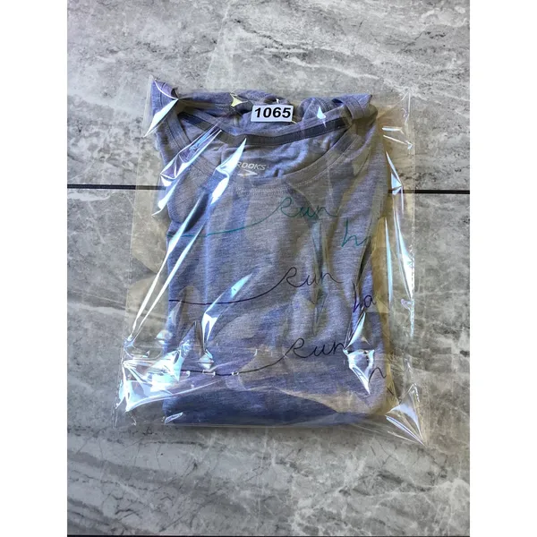 Brooks Run Happy Gray Heathered Graphic Running T-Shirt Womens Medium Scoop Neck - Image 6