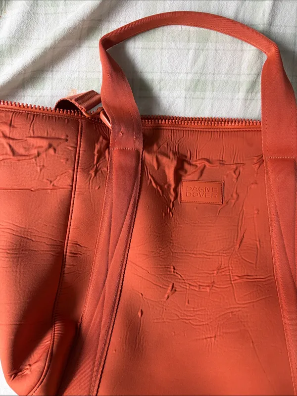 Dagne Dover Orange Neoprene Tote - Image 13