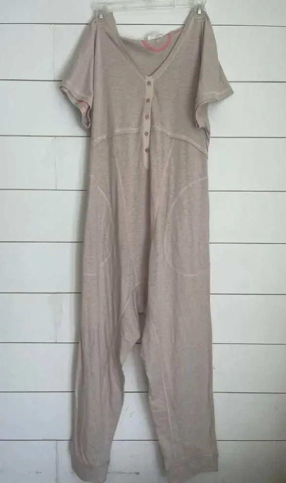 Nwot Free People Pillow Talk Henley Romper - Image 2