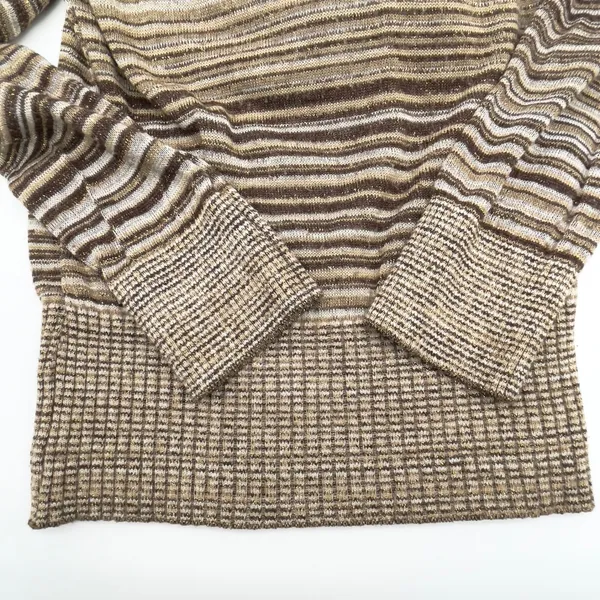 Vintage A‎ Byer Womens Sweater Small Striped Metallic Cowl Neck Y2K - Image 8