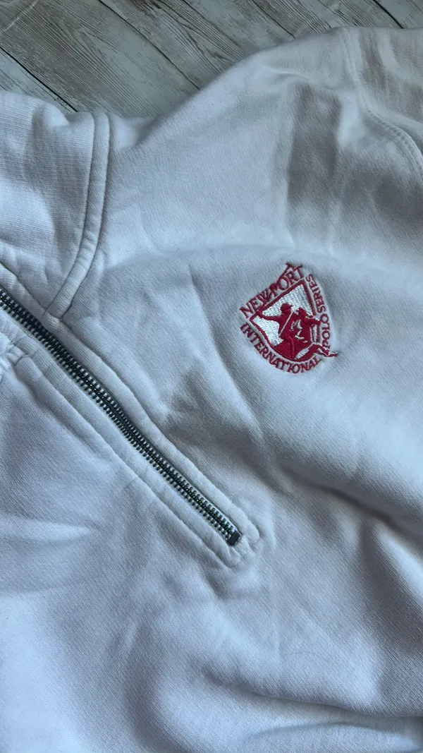 Half Zip Pull Over White - Image 2