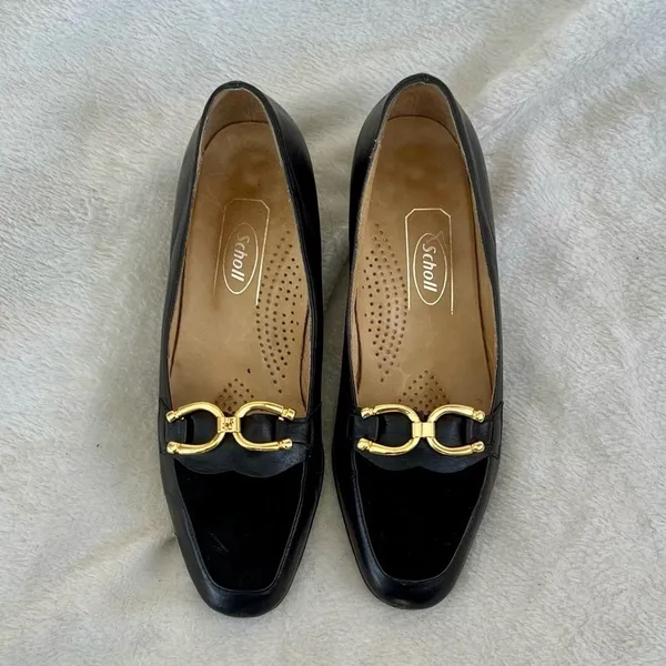 Vintage Scholl Heeled Loafers Size 6.5 - Image 2
