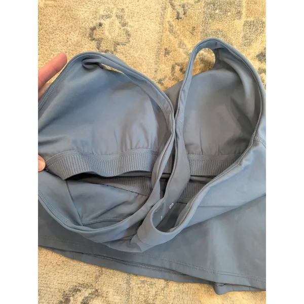 Spanx Better Base Active V-Neck Shelf Tank Blue Sz Large NWT $80 - Image 9