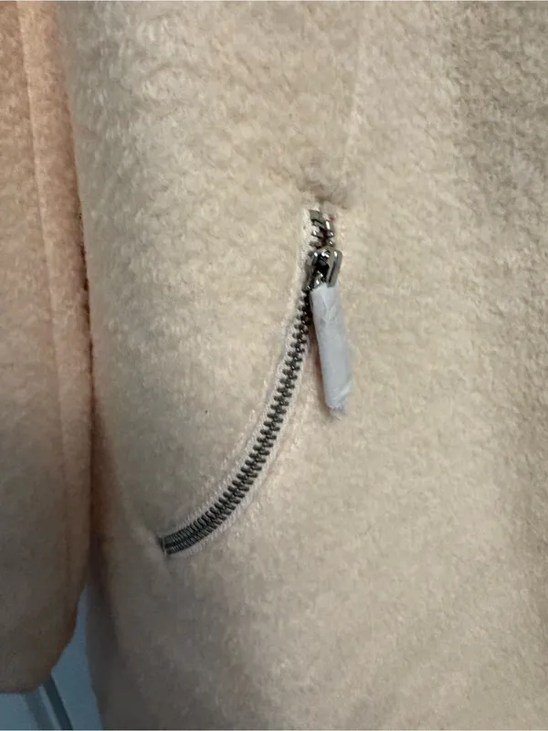 Metaphor Women's Asymmetric Zip Wool-Blend Coat in Light Blush - Image 2