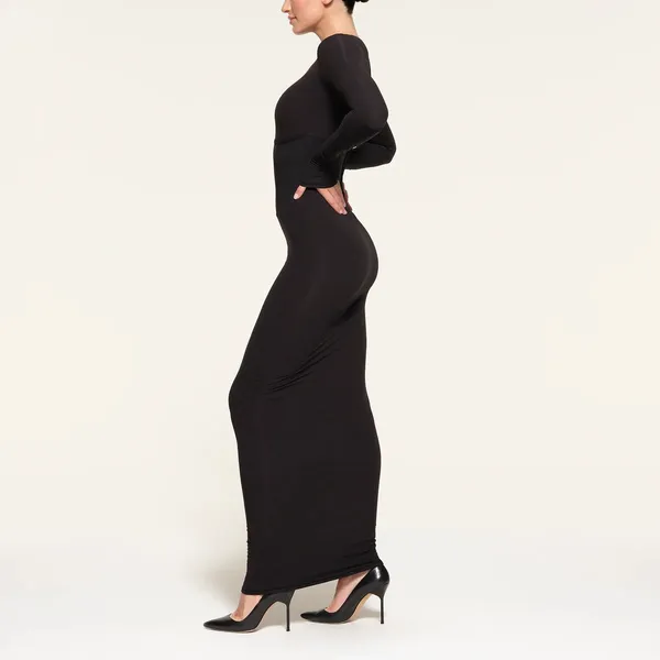 SKIMS Fits Everybody Corset Long Sleeve Dress in Onyx Large Sold Out NWT - Image 4