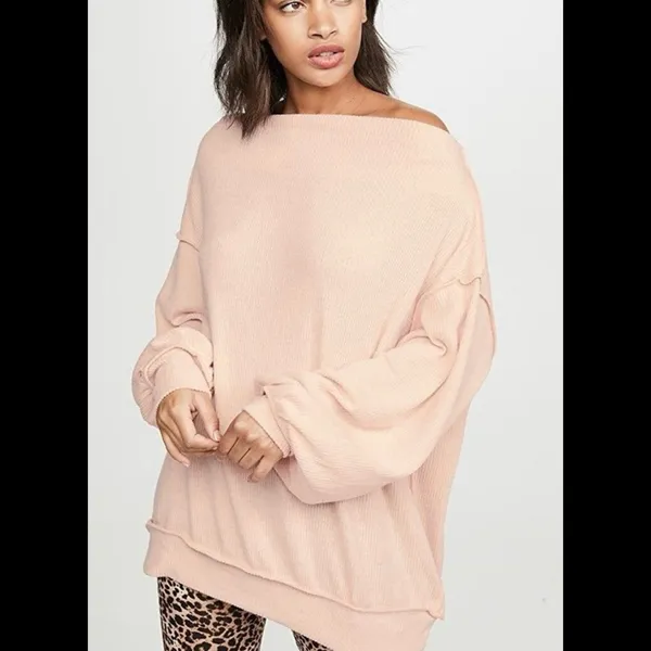 We The Free Peach Off-the-Shoulder Sweater - Image 7