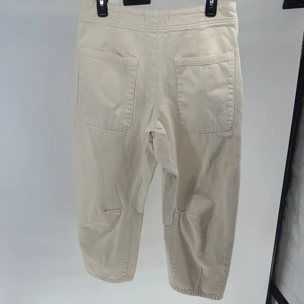 We The Free Osaka Cream Mid Rise Button Fly Barrel Jeans Women's 29 - Image 8