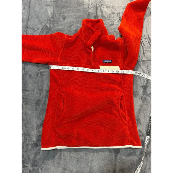 Patagonia Re-Tool Snap-T Pullover Women Red Fleece Sweater XS - Image 6