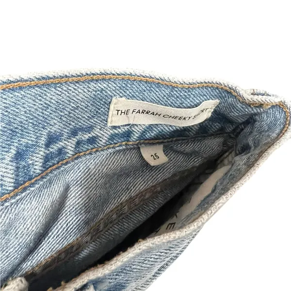 Aritzia Denim Forum Farrah‎ Cheeky Short Cutoff Denim Shorts Light Wash - Image 13