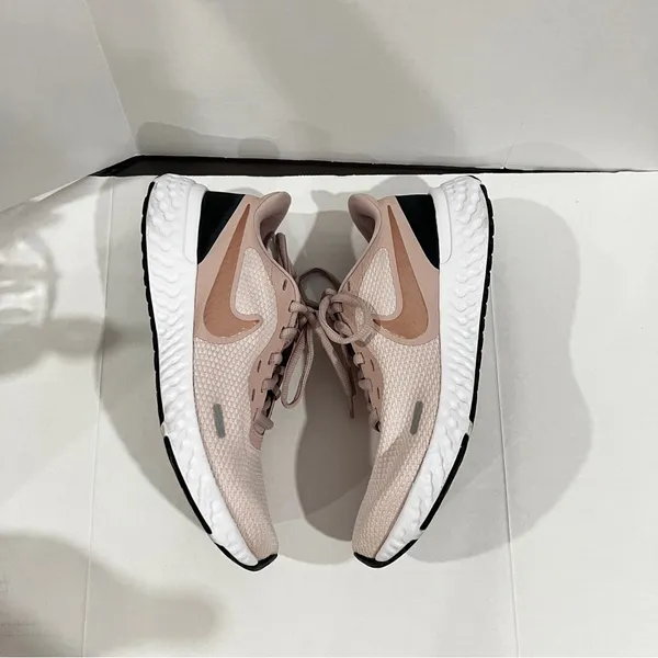 Nike Running Revolution 5 Pink Blush Gold Sneakers Size 6.5 Slip-On Lightweight - Image 7