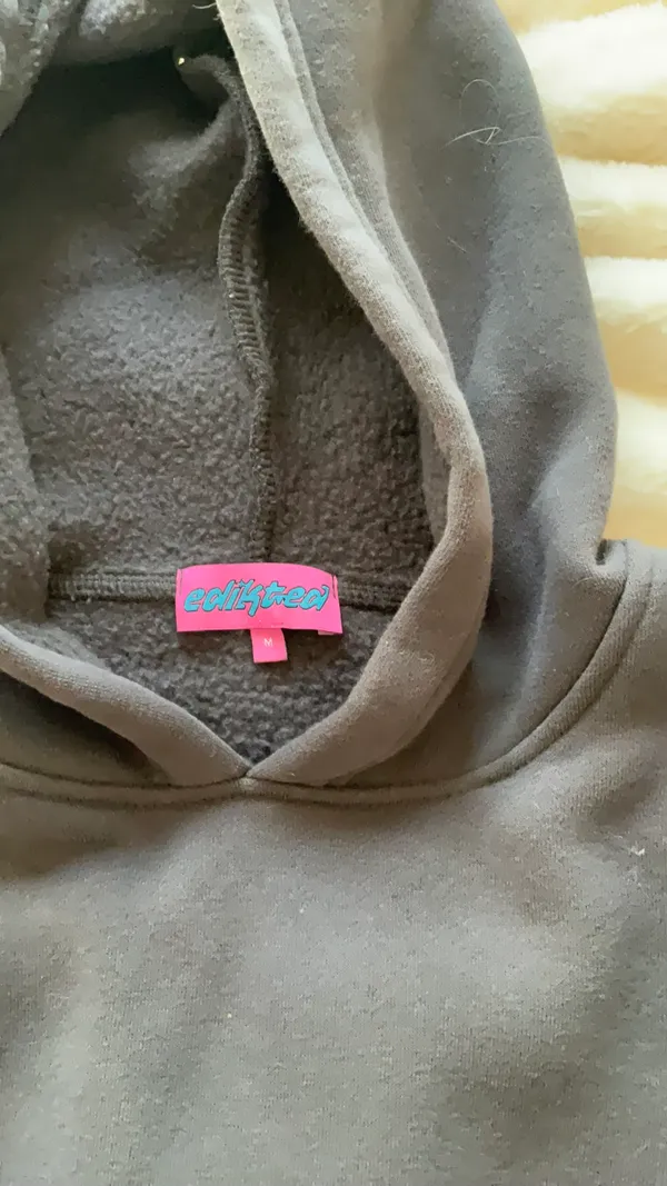 Edikted gray and pink bow hoodie - Image 3