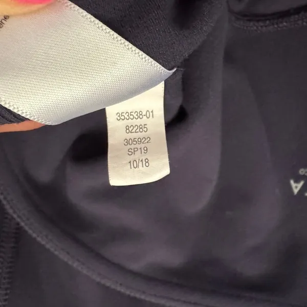 Athleta Barre Slim FlareSplit Hem Pants in Navy Size Medium - Image 6