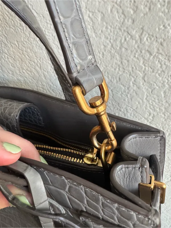 Tory Burch Walker Small Croc Embossed Satchel - Image 11