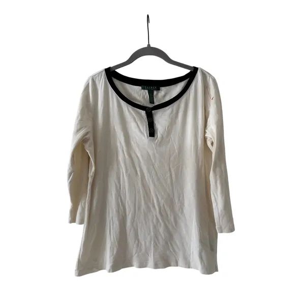 Lauren Ralph Lauren White Button Down Shirt L - Image 2