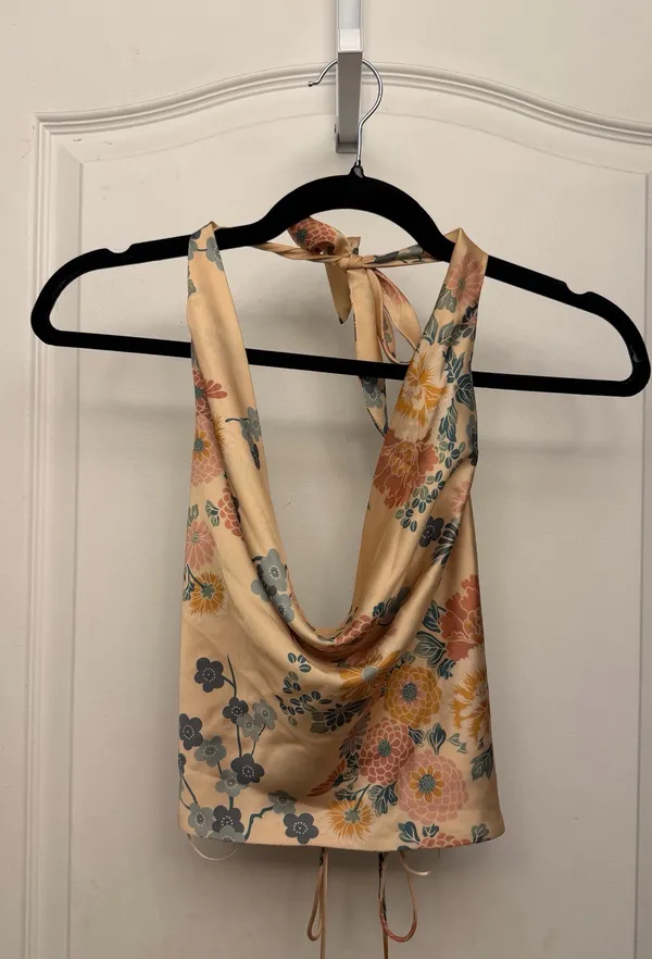 ZARA Floral Halter Top - Image 3