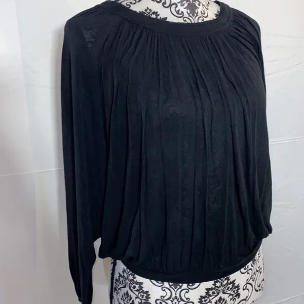 Free People Movement Peasant Top Black Long Sleeve Size XS - Image 3