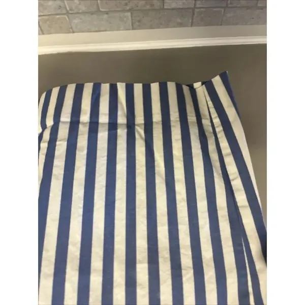 J.Crew Light Blue White Vertical Striped Halter Coastal Lined Jumpsuit Size 4 - Image 4